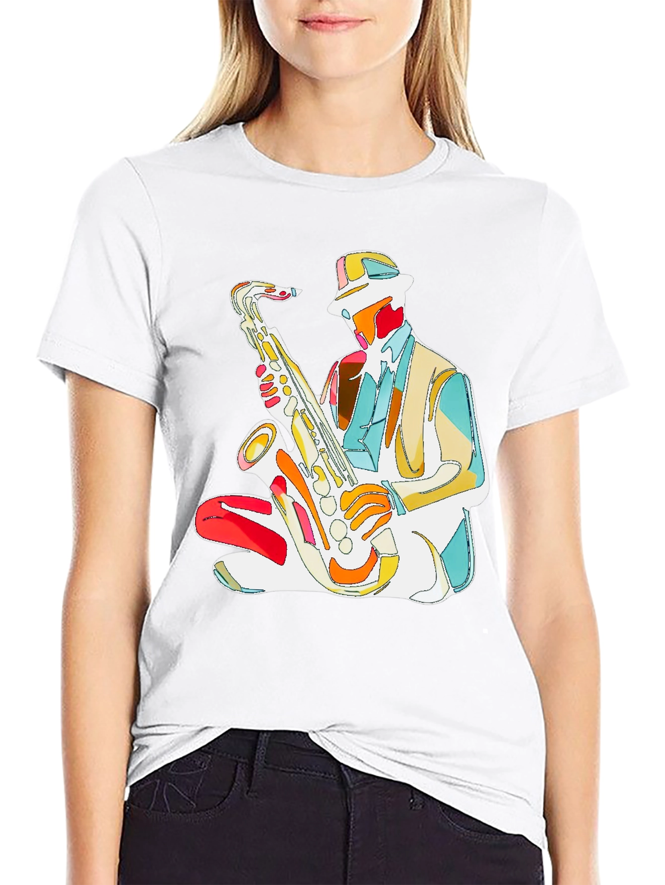 Jazz Saxophone T-Shirt - Stylish Musician Graphic Tee