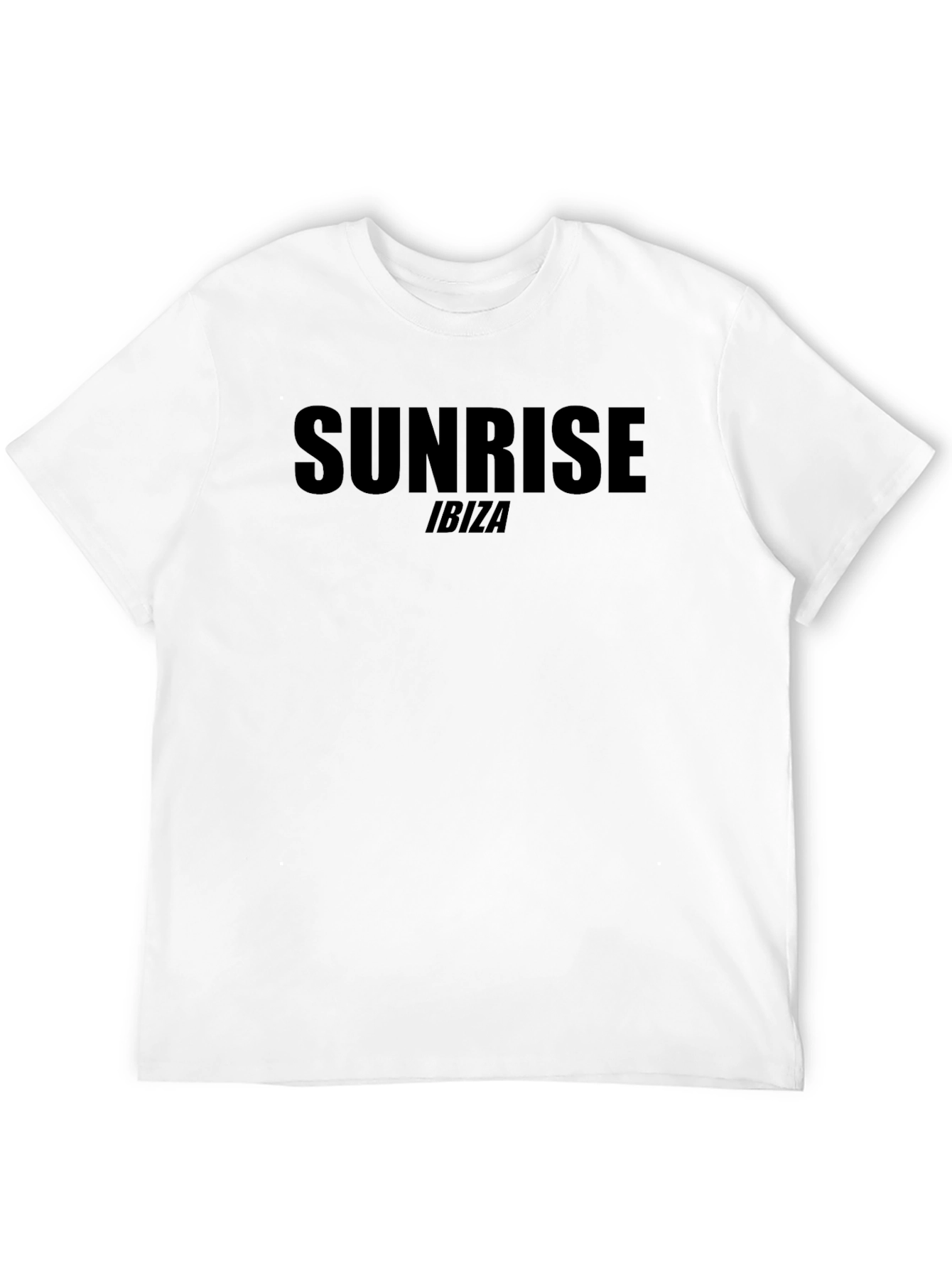 Sunrise Ibiza Black Graphic Tee - Soft Cotton Blend