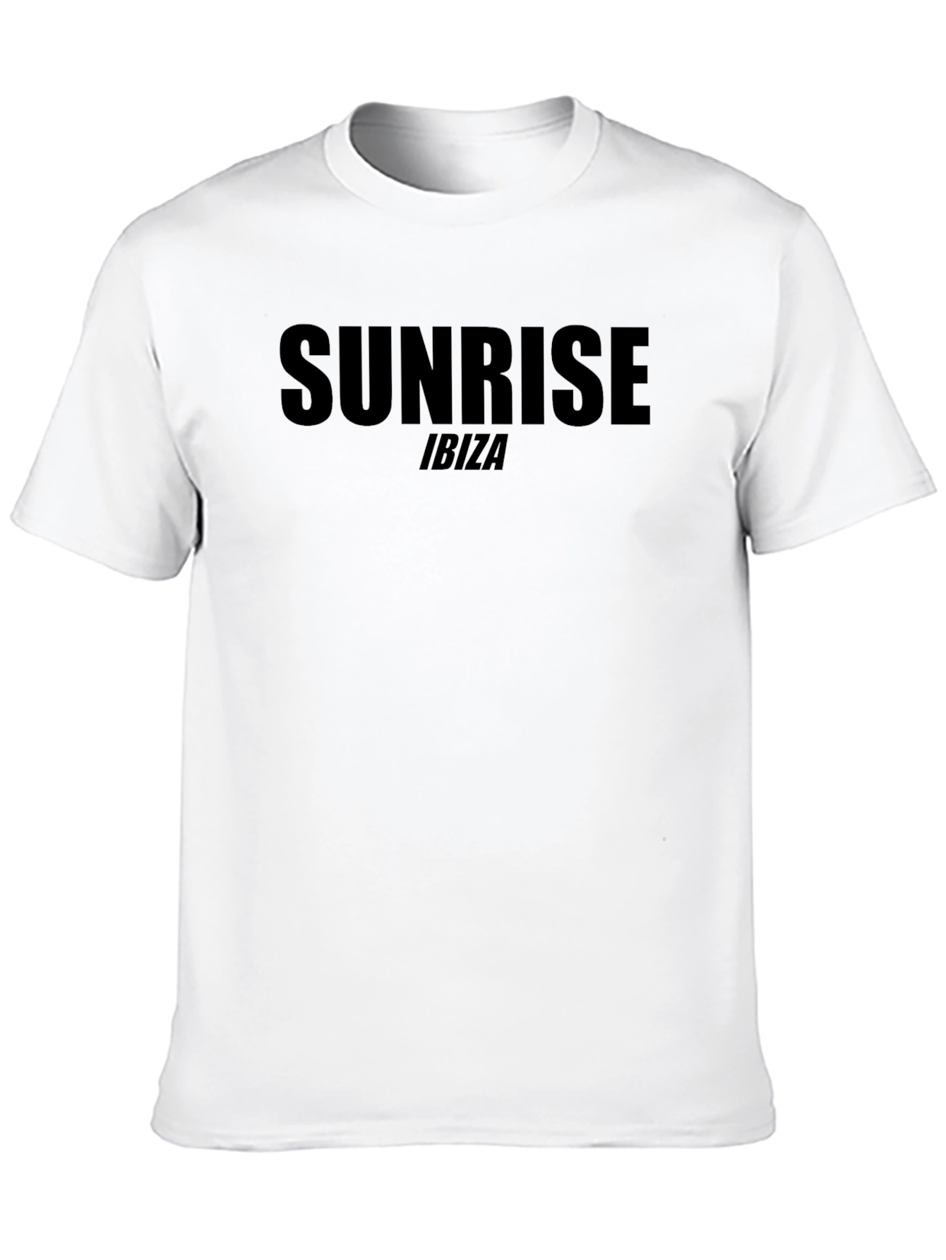 Sunrise Ibiza Black Graphic Tee - Soft Cotton Blend