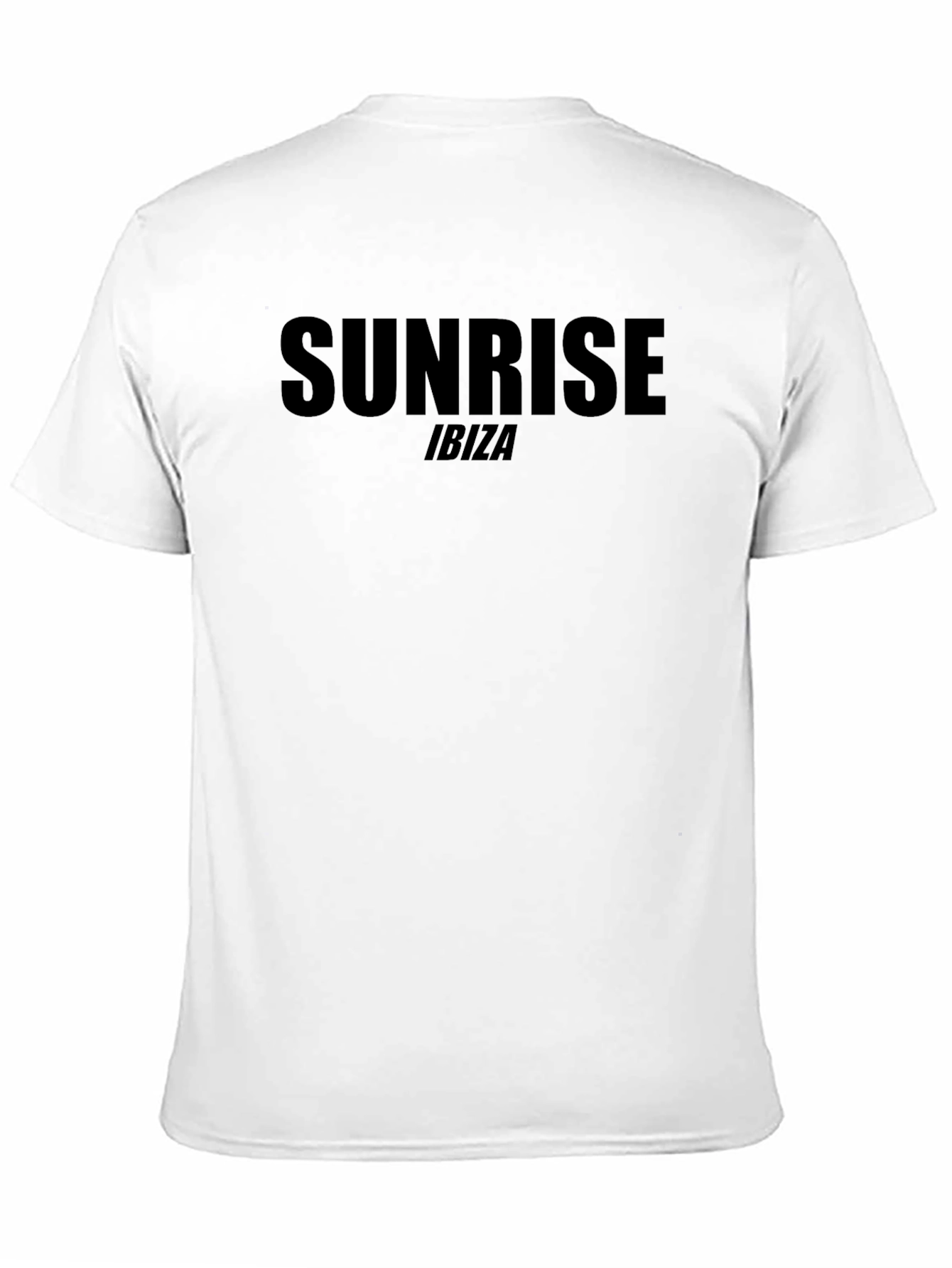Sunrise Ibiza Black Graphic Tee - Soft Cotton Blend