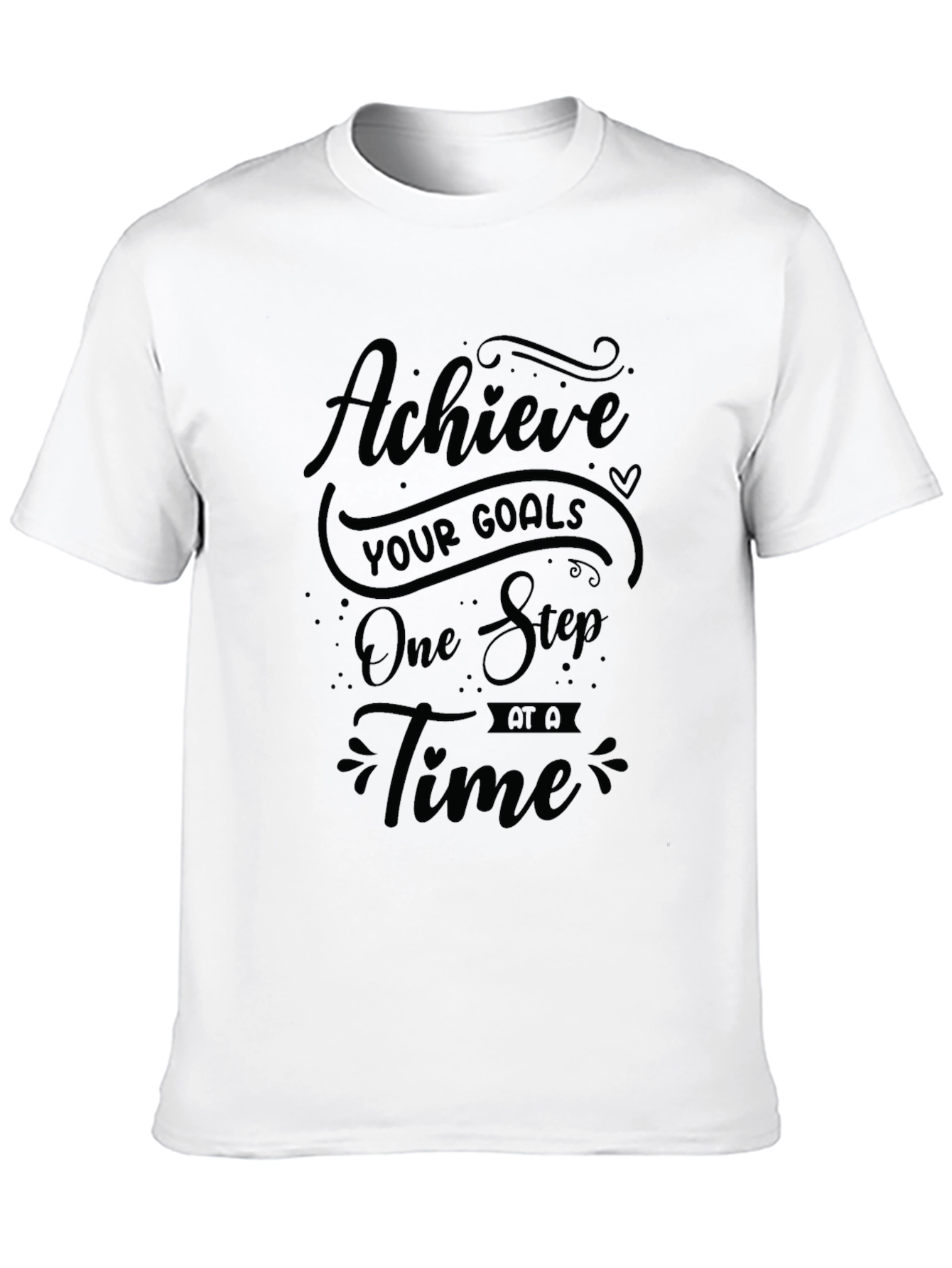 Achieve Your Goals Black Graphic T-Shirt