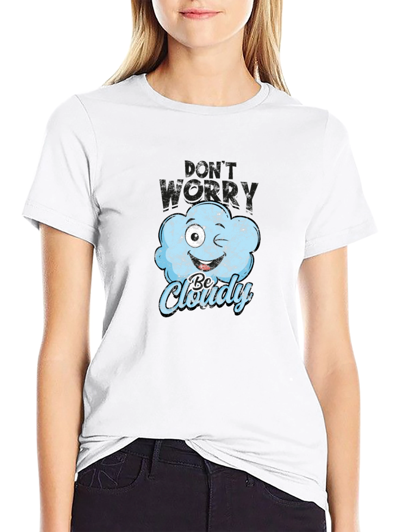 Funny Cloudy Weather Graphic T-Shirt