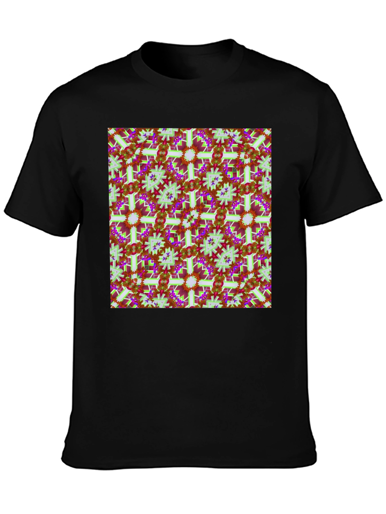 Abstract Floral Pattern T-Shirt