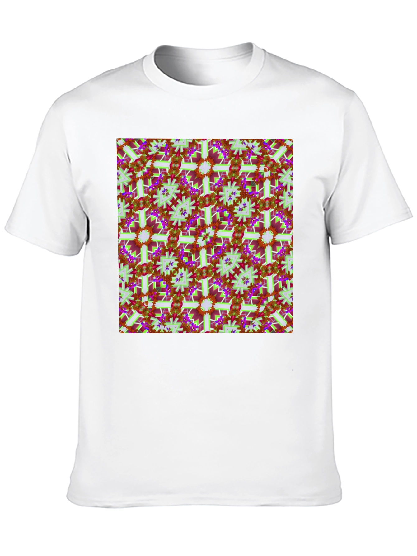 Abstract Floral Pattern T-Shirt