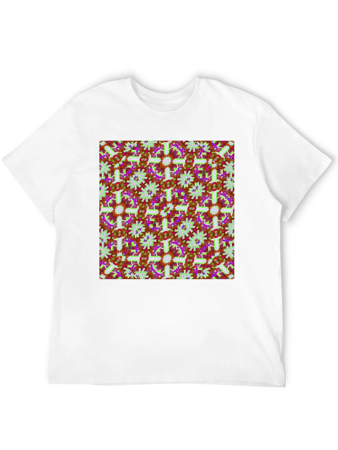 Abstract Floral Pattern T-Shirt