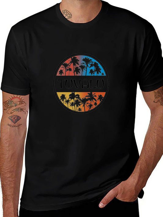 Tuvalu Palm Tree Graphic Tee