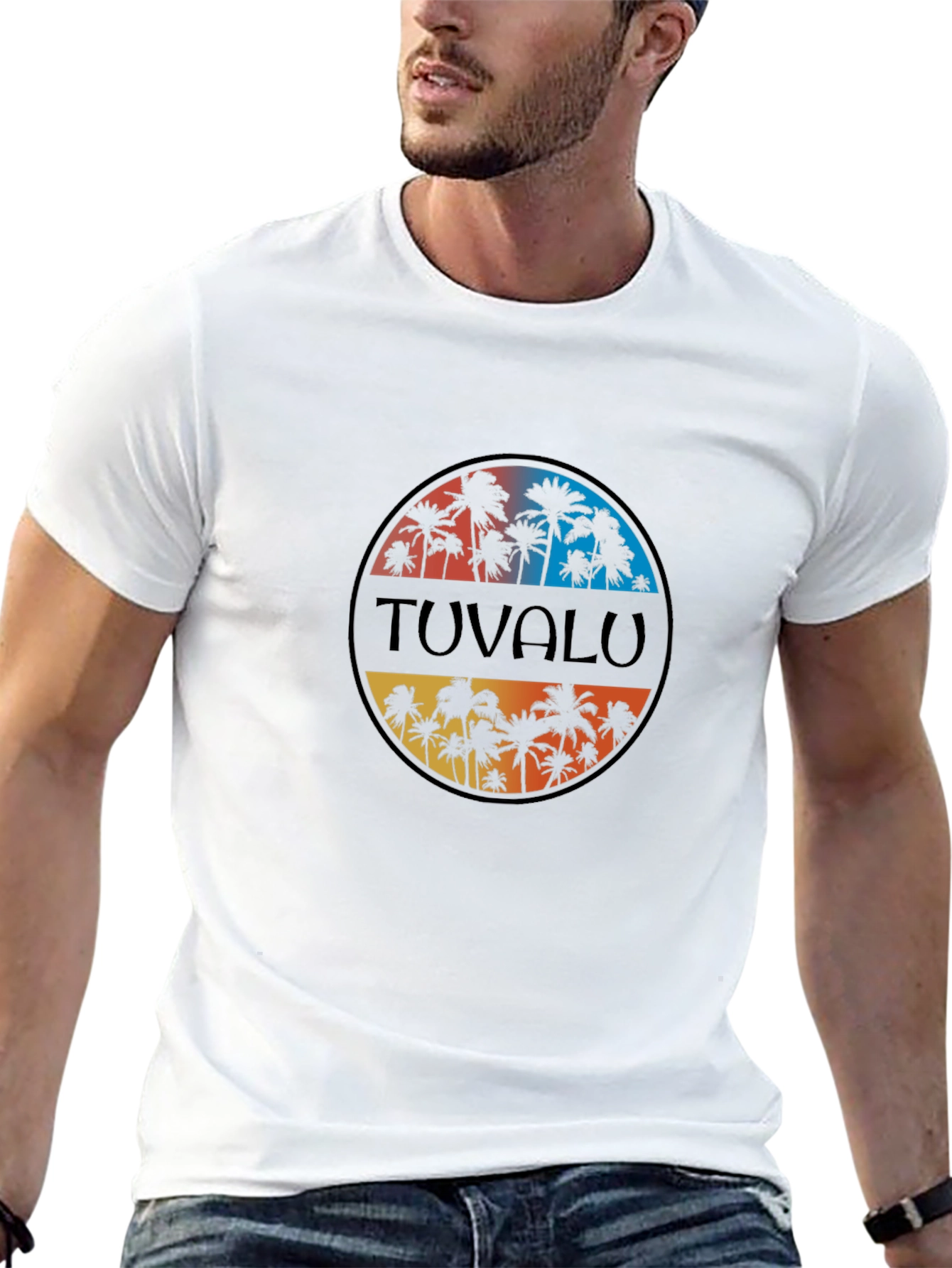 Tuvalu Palm Tree Graphic Tee