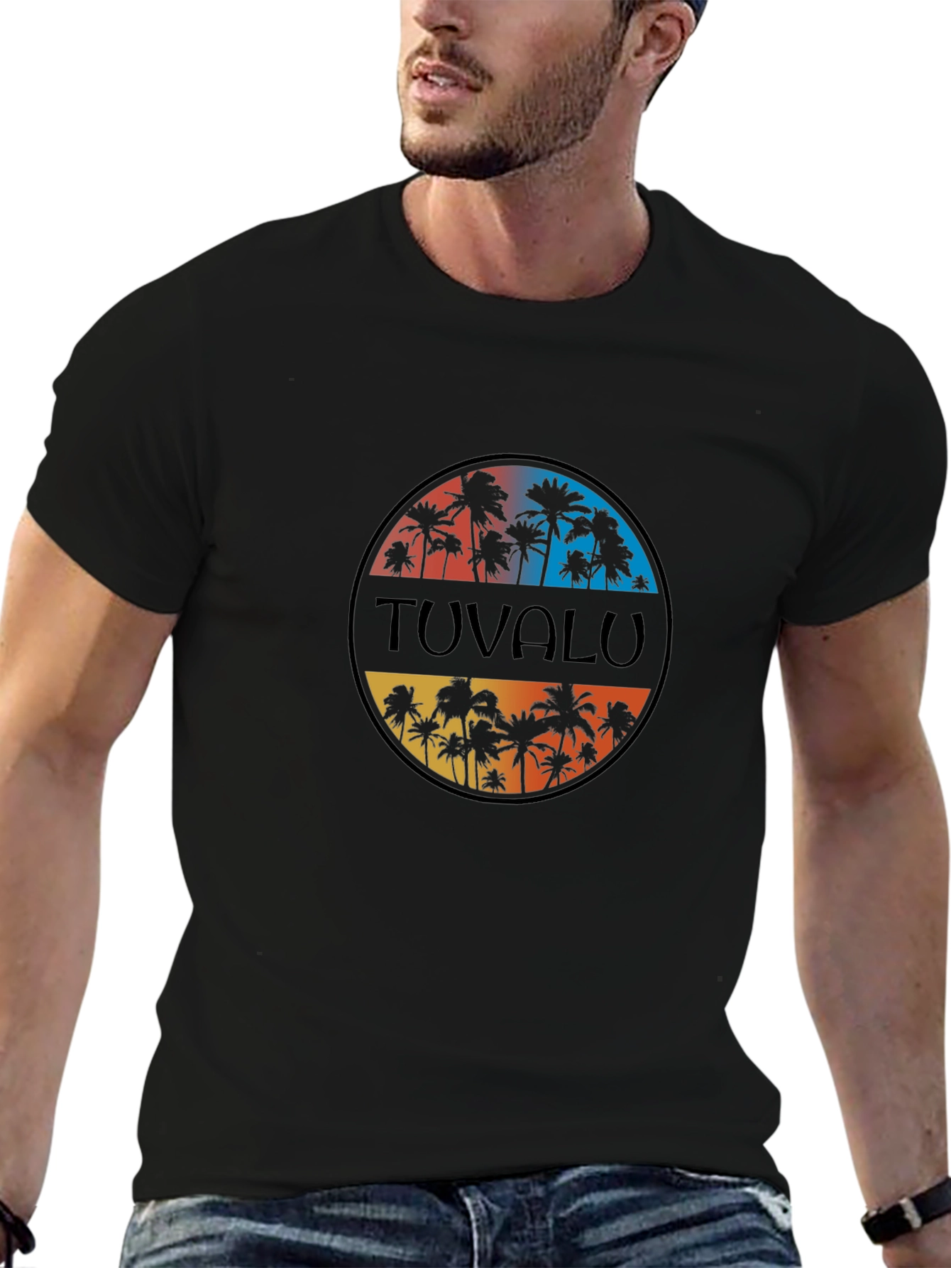 Tuvalu Palm Tree Graphic Tee