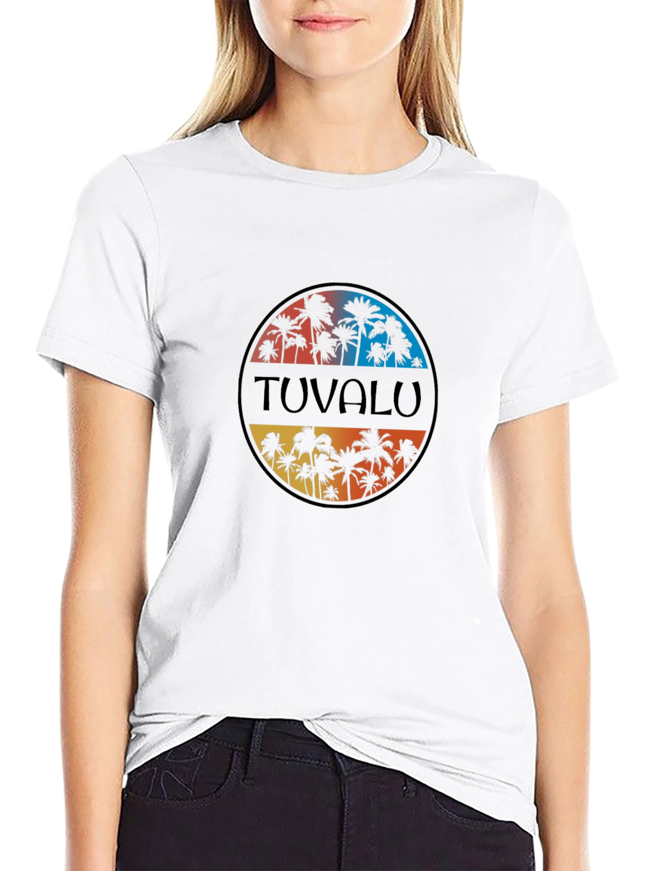 Tuvalu Palm Tree Graphic Tee