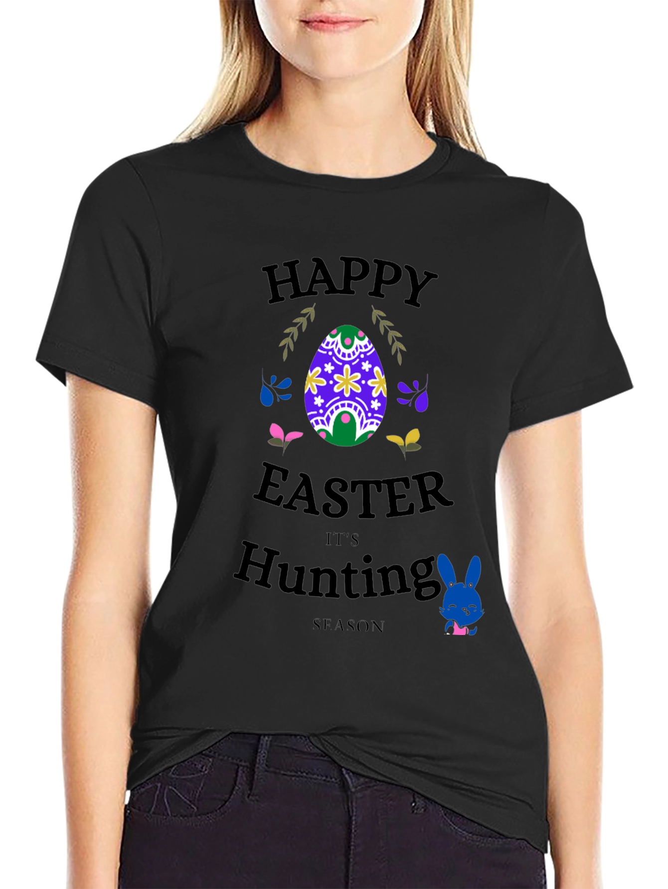 Happy Easter Hunting Season Graphic Tee