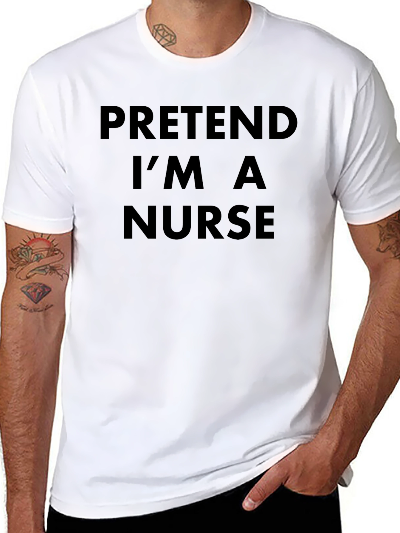Pretend Im A Nurse T-Shirt - Funny Lazy Costume