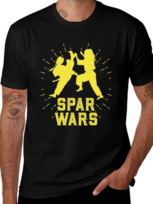 Spar Wars Black T-Shirt - Martial Arts Combat Tee