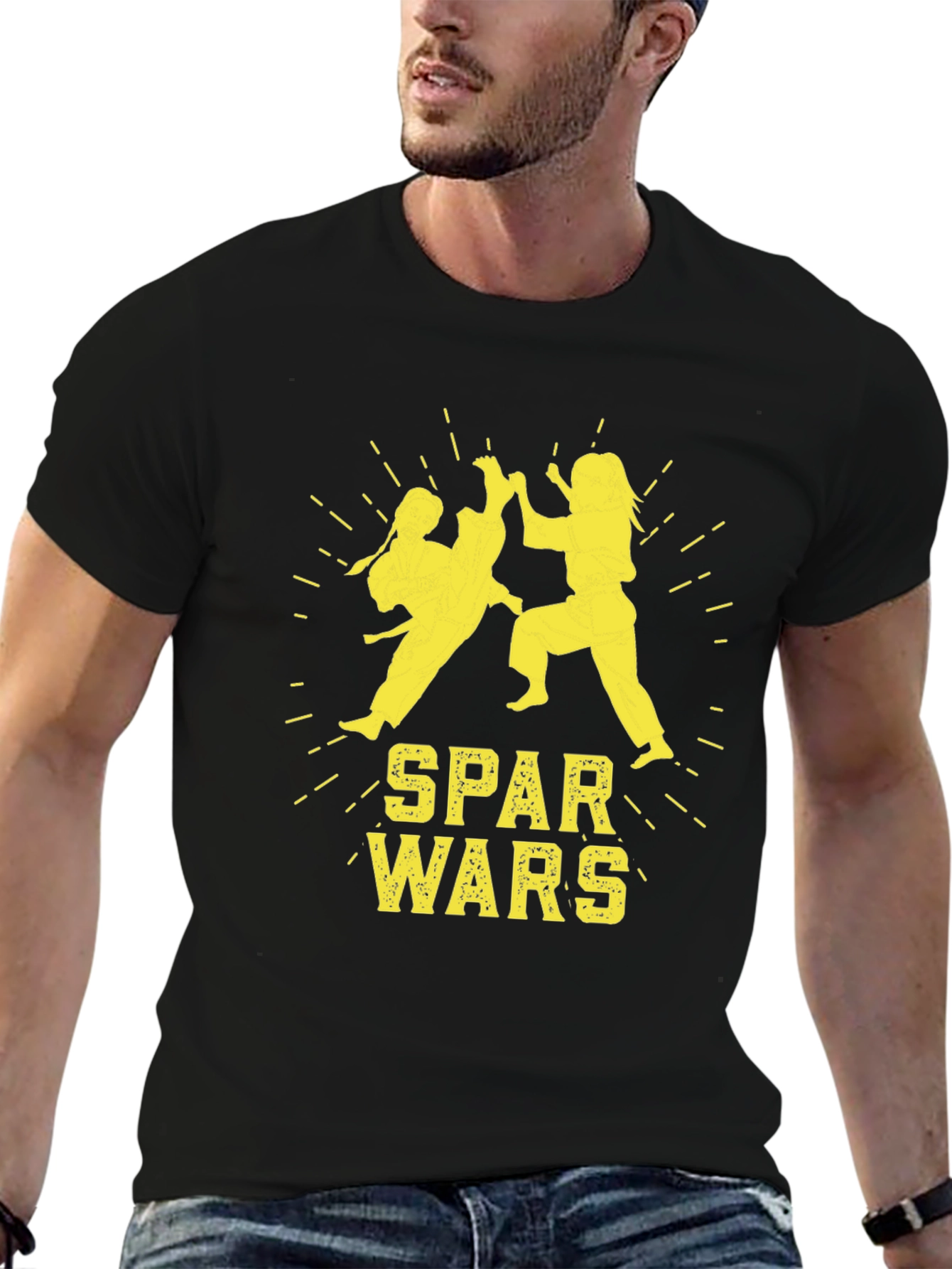 Spar Wars Black T-Shirt - Martial Arts Combat Tee