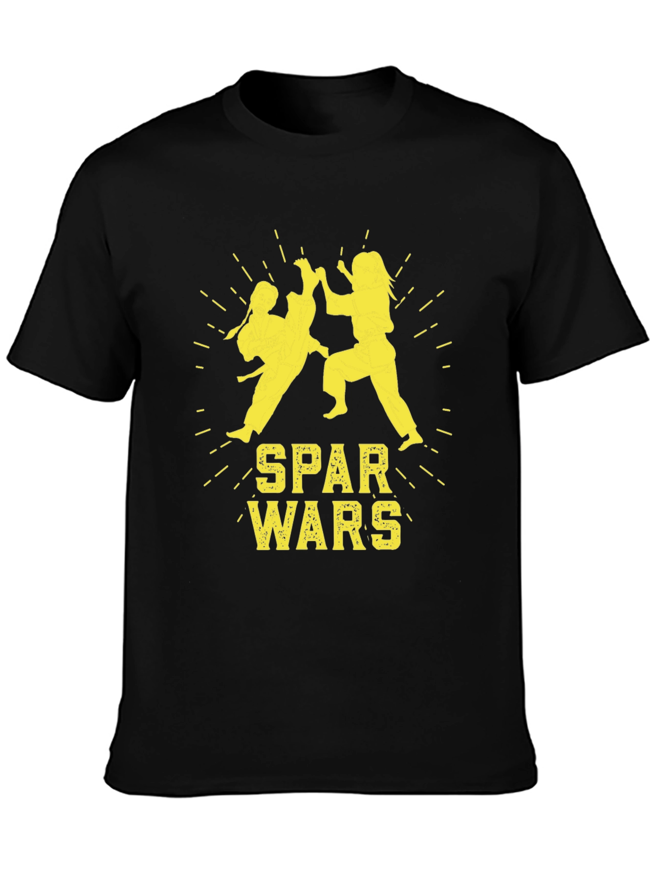 Spar Wars Black T-Shirt - Martial Arts Combat Tee