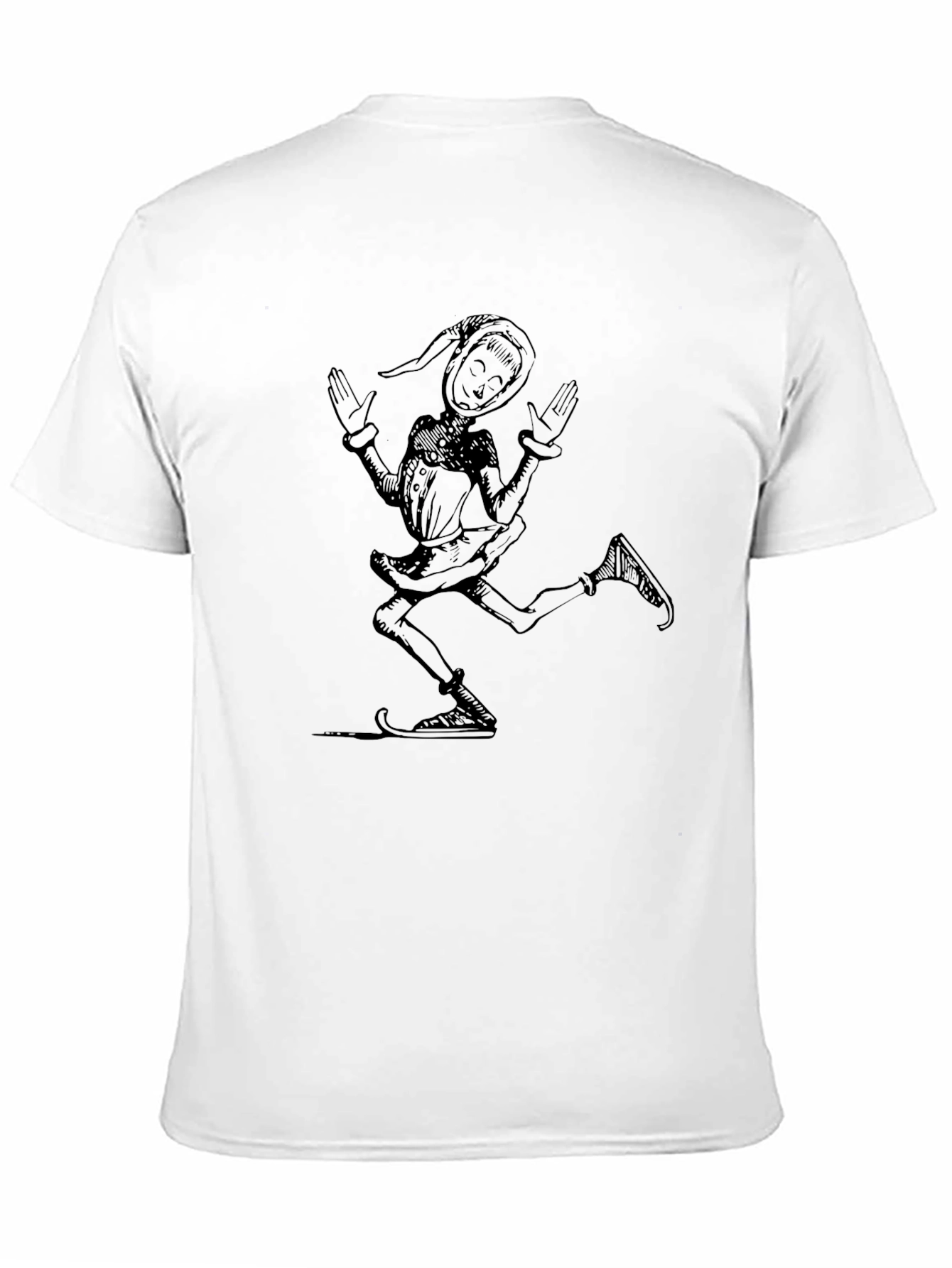 Whimsical Jester Graphic Tee - Black