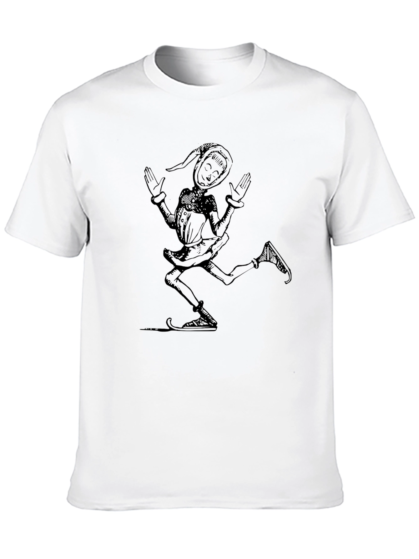 Whimsical Jester Graphic Tee - Black