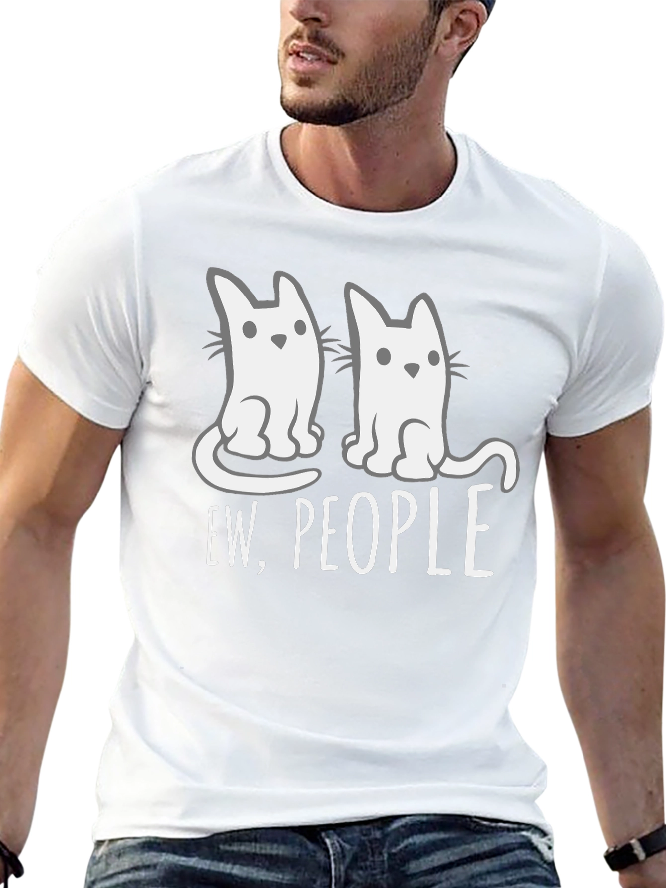 Ew People Cat T-Shirt - Funny Graphic Tee
