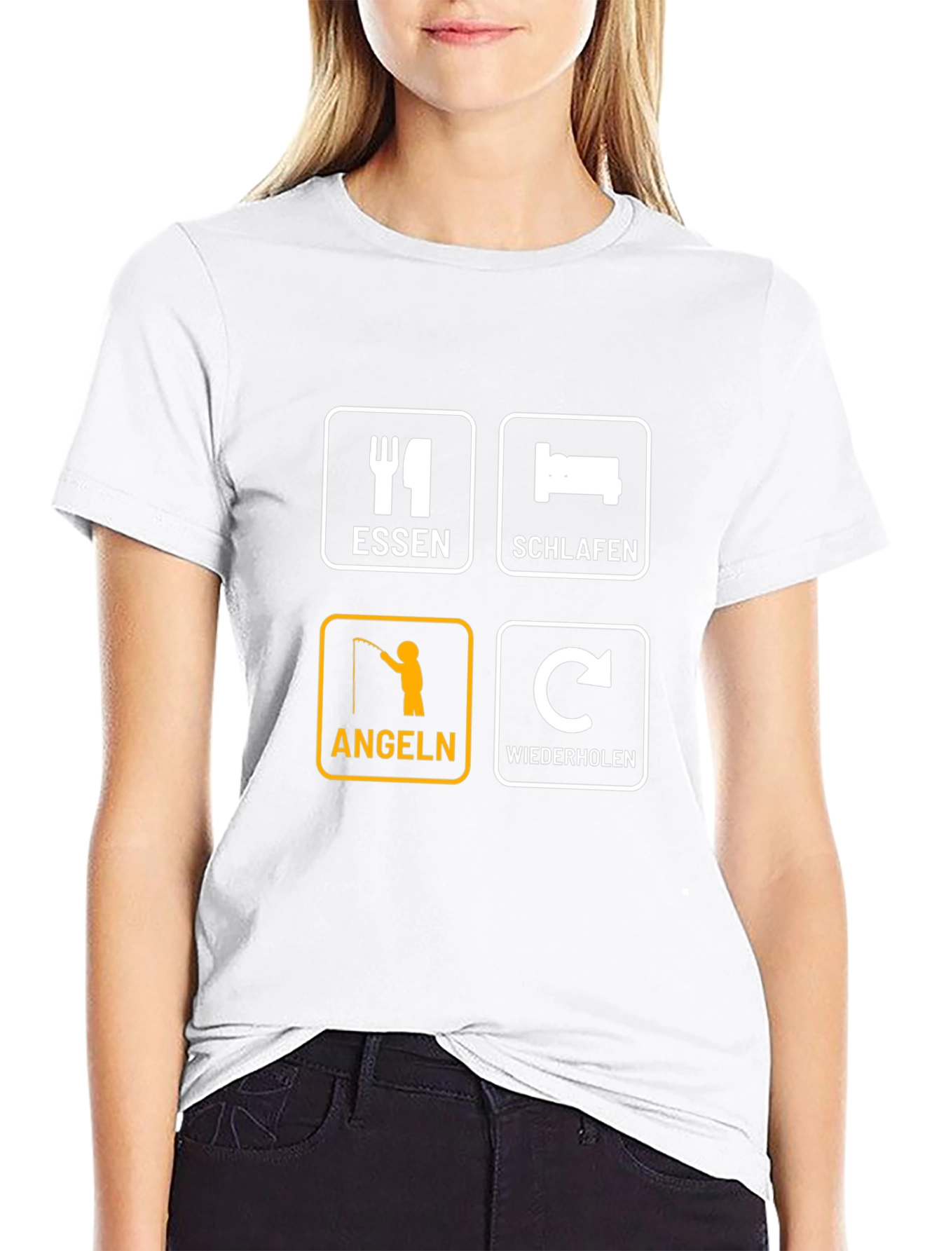 Eat Sleep Fish Repeat T-Shirt - Angeln Essen Schlafen