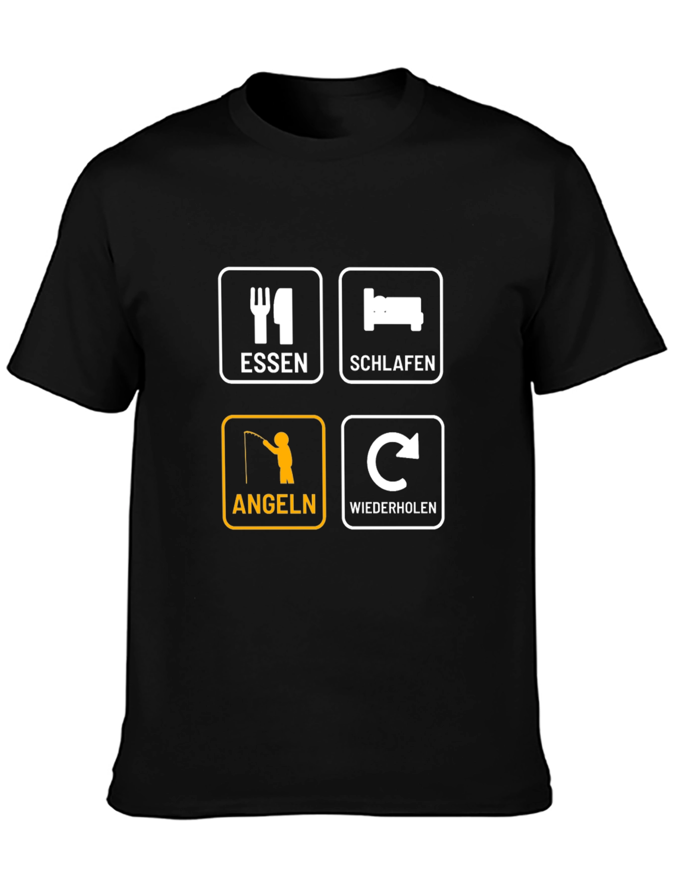 Eat Sleep Fish Repeat T-Shirt - Angeln Essen Schlafen