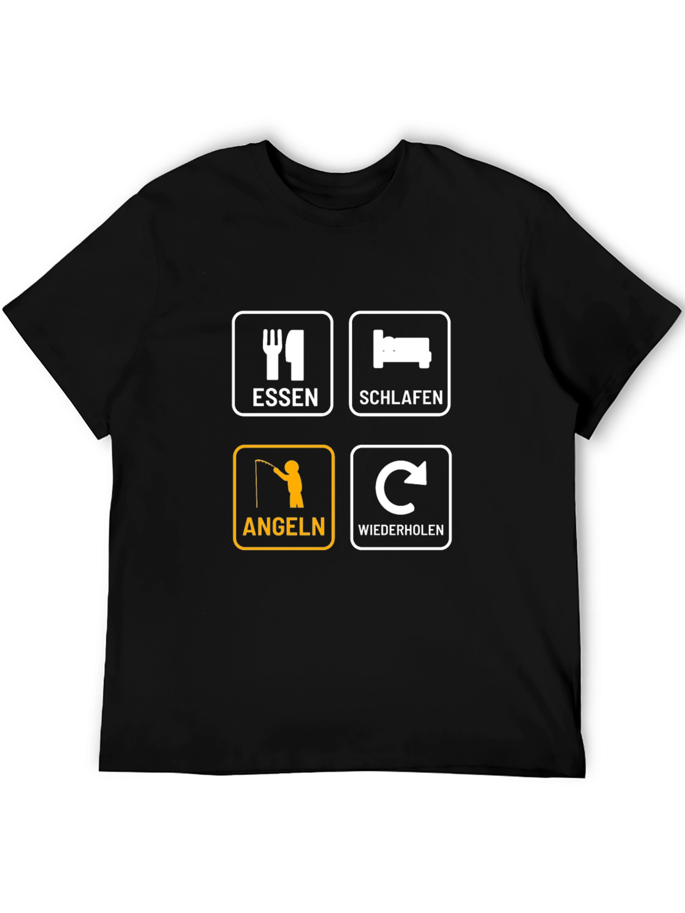 Eat Sleep Fish Repeat T-Shirt - Angeln Essen Schlafen