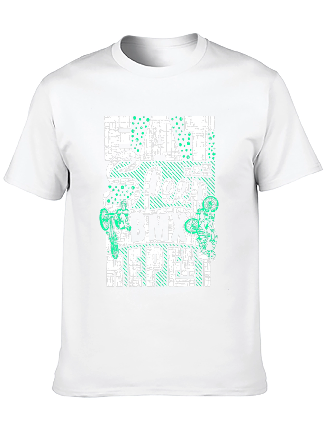 Eat Sleep BMX Repeat Black Graphic Tee