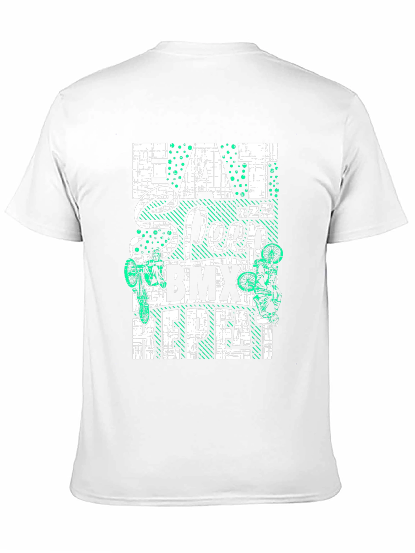 Eat Sleep BMX Repeat Black Graphic Tee