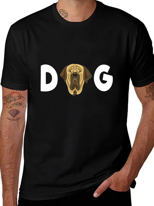 Dog Graphic Tee - Black Short Sleeve Shirt