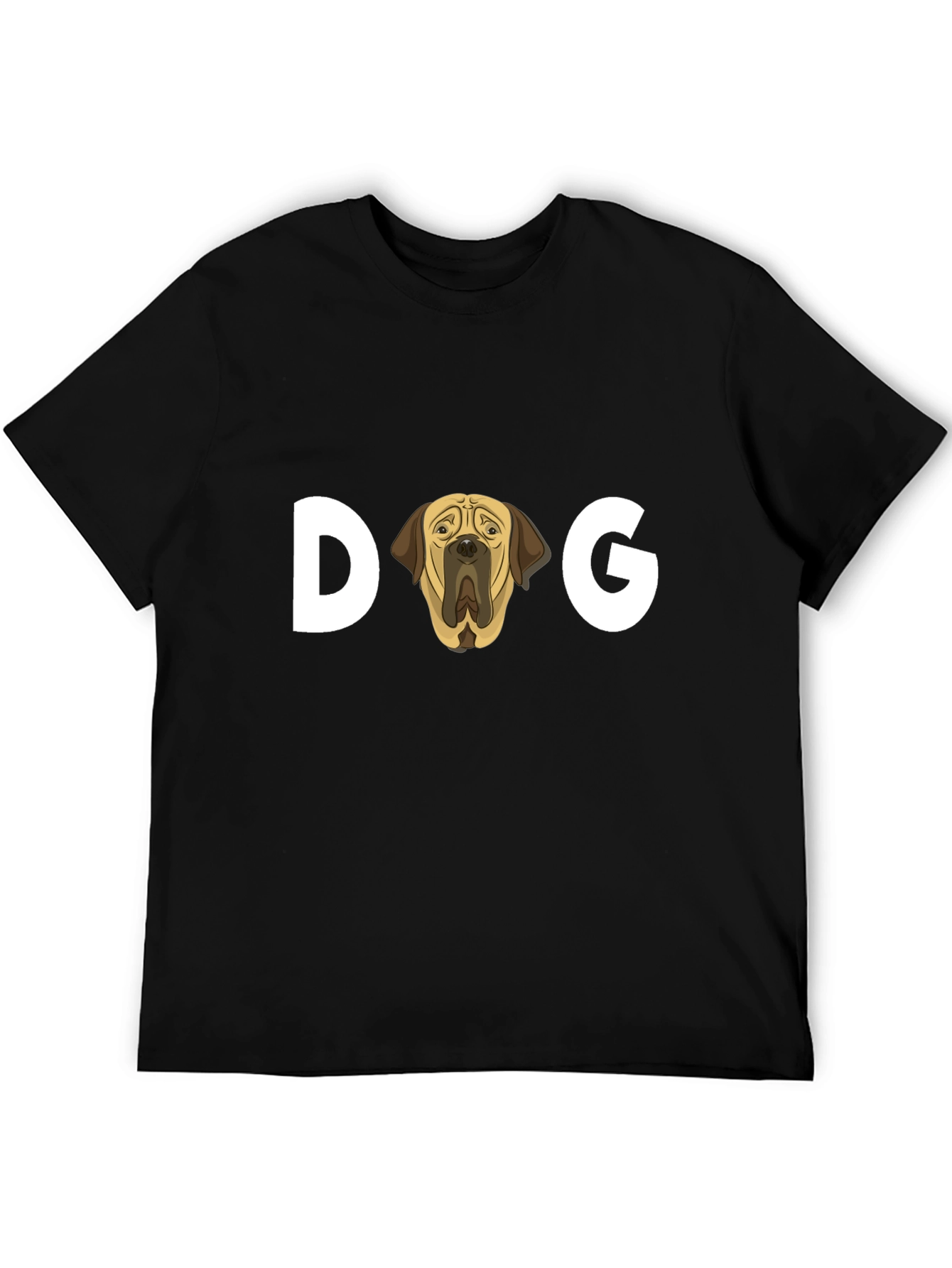 Dog Graphic Tee - Black Short Sleeve Shirt