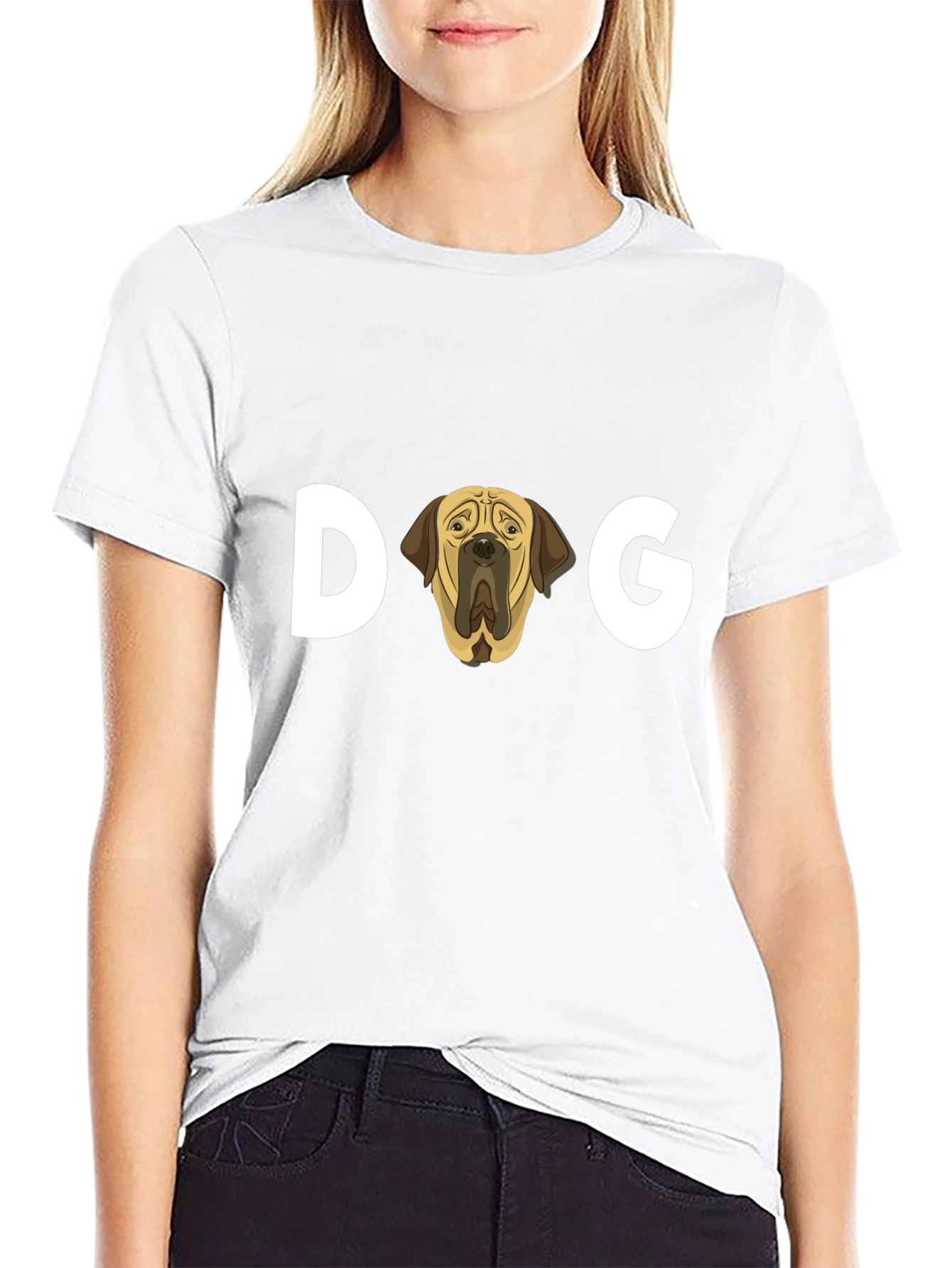 Dog Graphic Tee - Black Short Sleeve Shirt