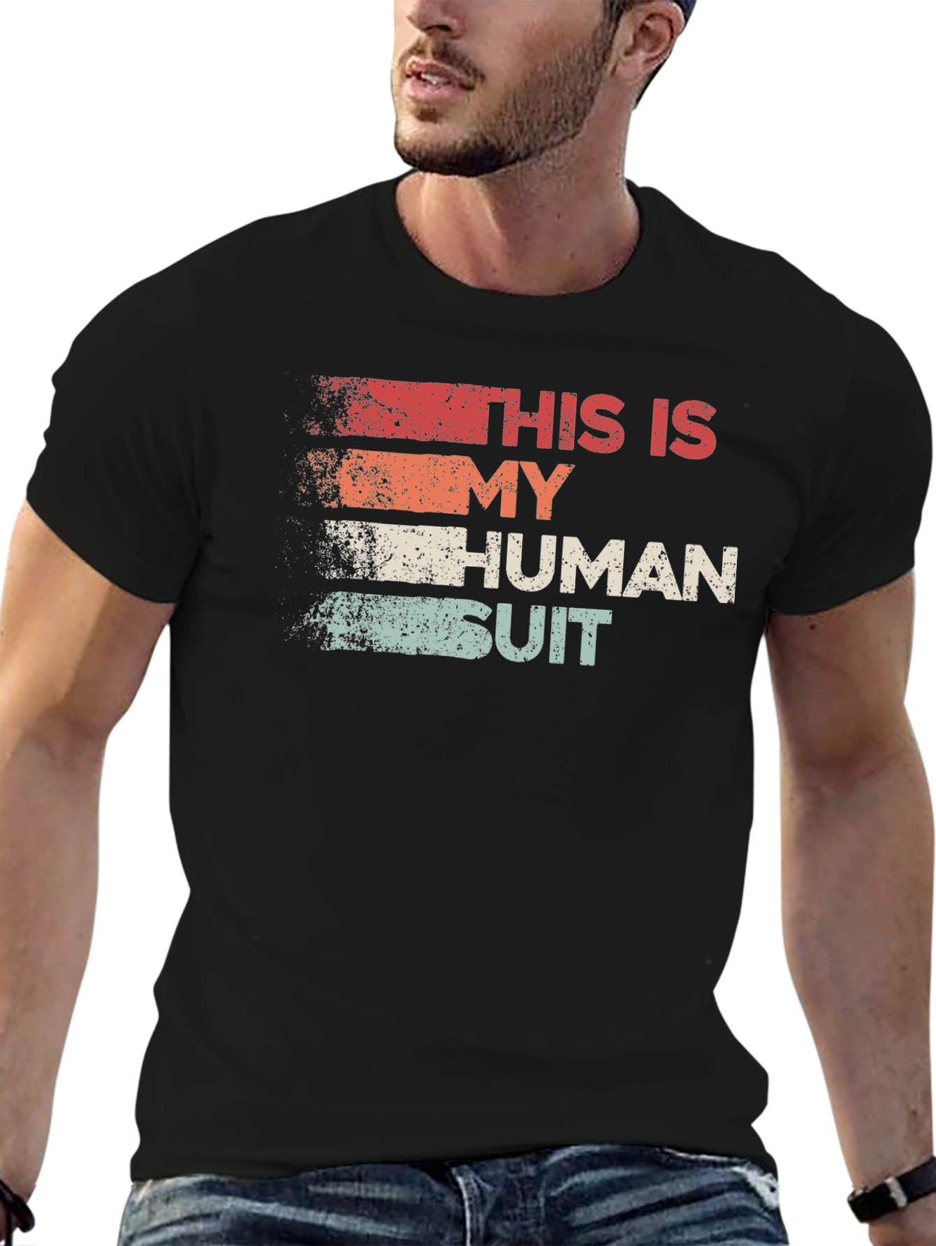 Human Suit Graphic Tee - Black