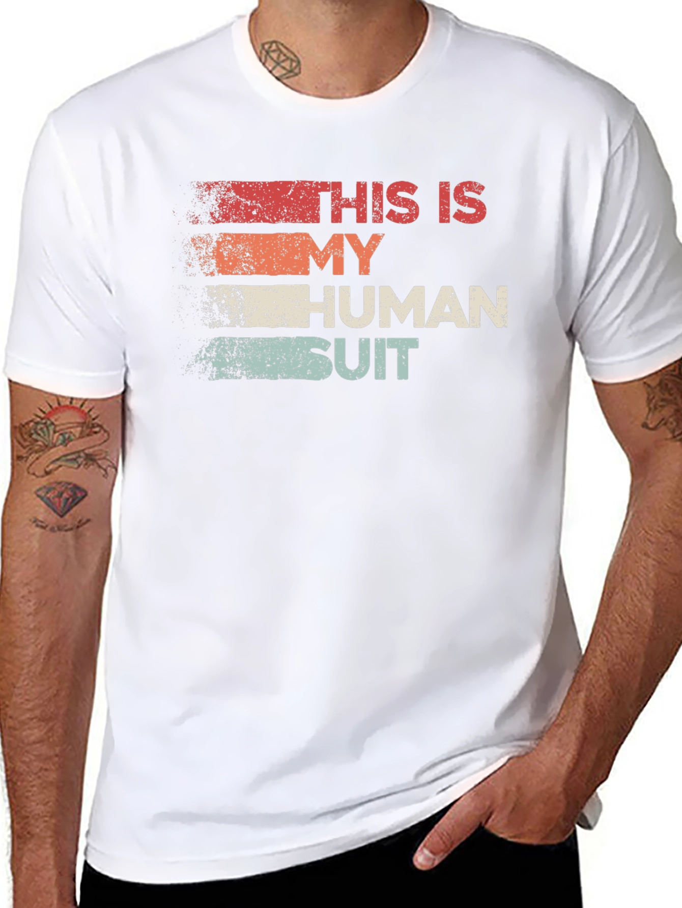 Human Suit Graphic Tee - Black