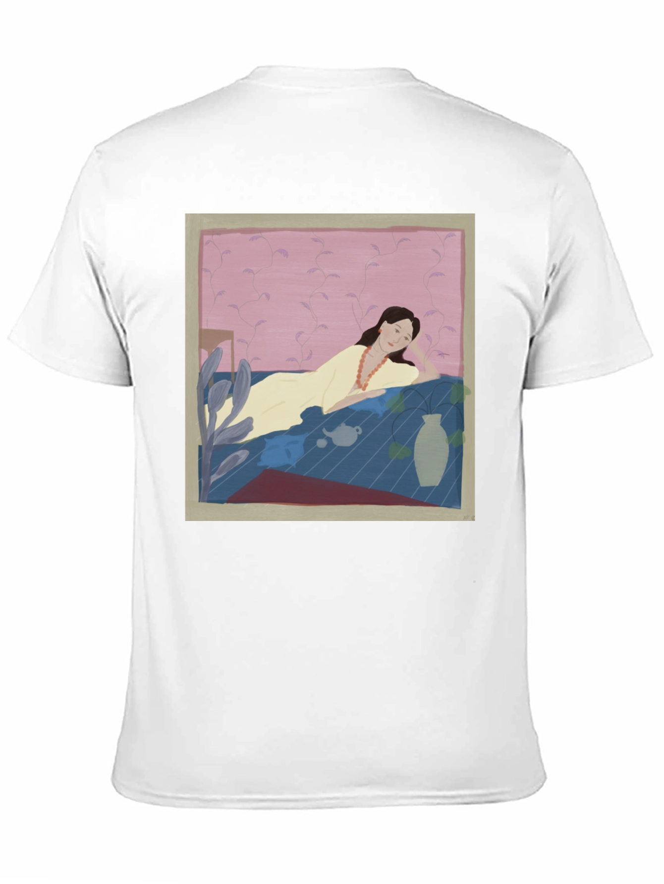 Artistic Woman Portrait Black T-Shirt