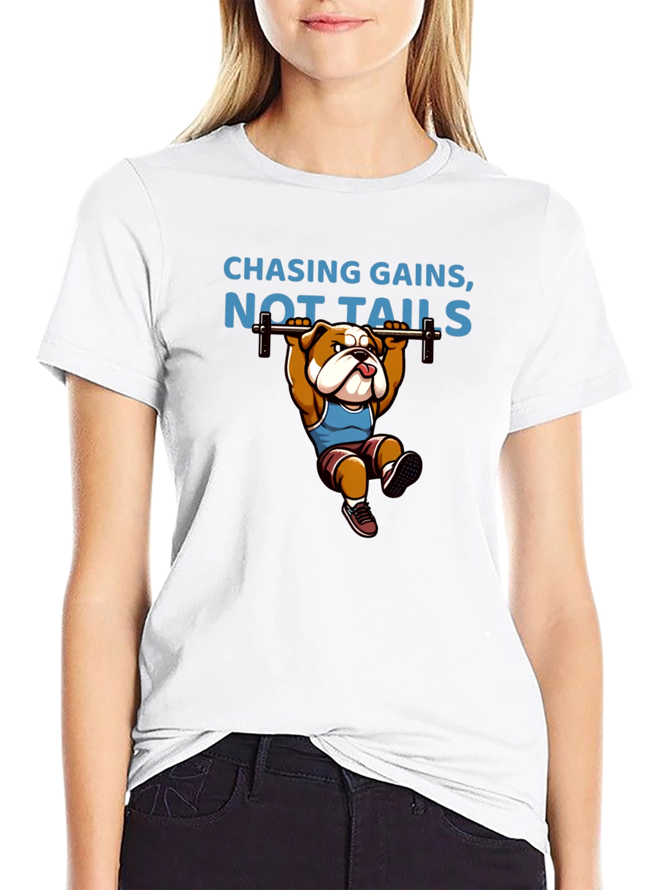 Chasing Gains Bulldog Gym T-Shirt