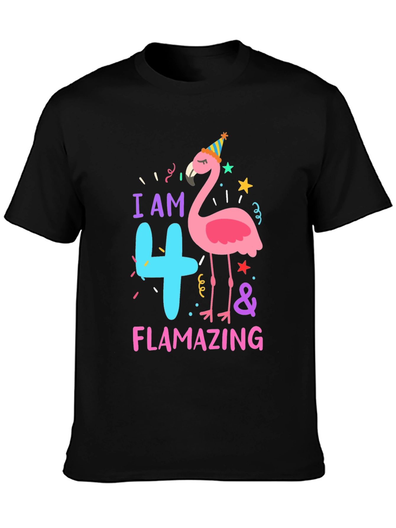 Flamazing 4th Birthday Flamingo T-Shirt