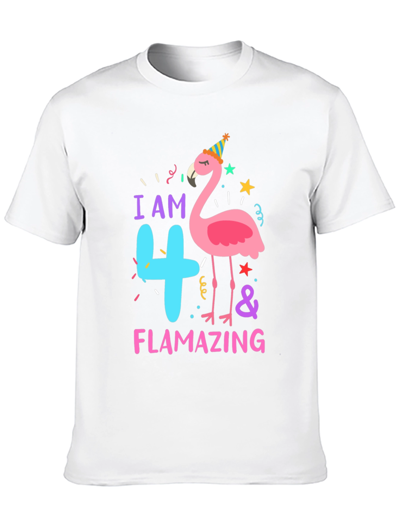 Flamazing 4th Birthday Flamingo T-Shirt