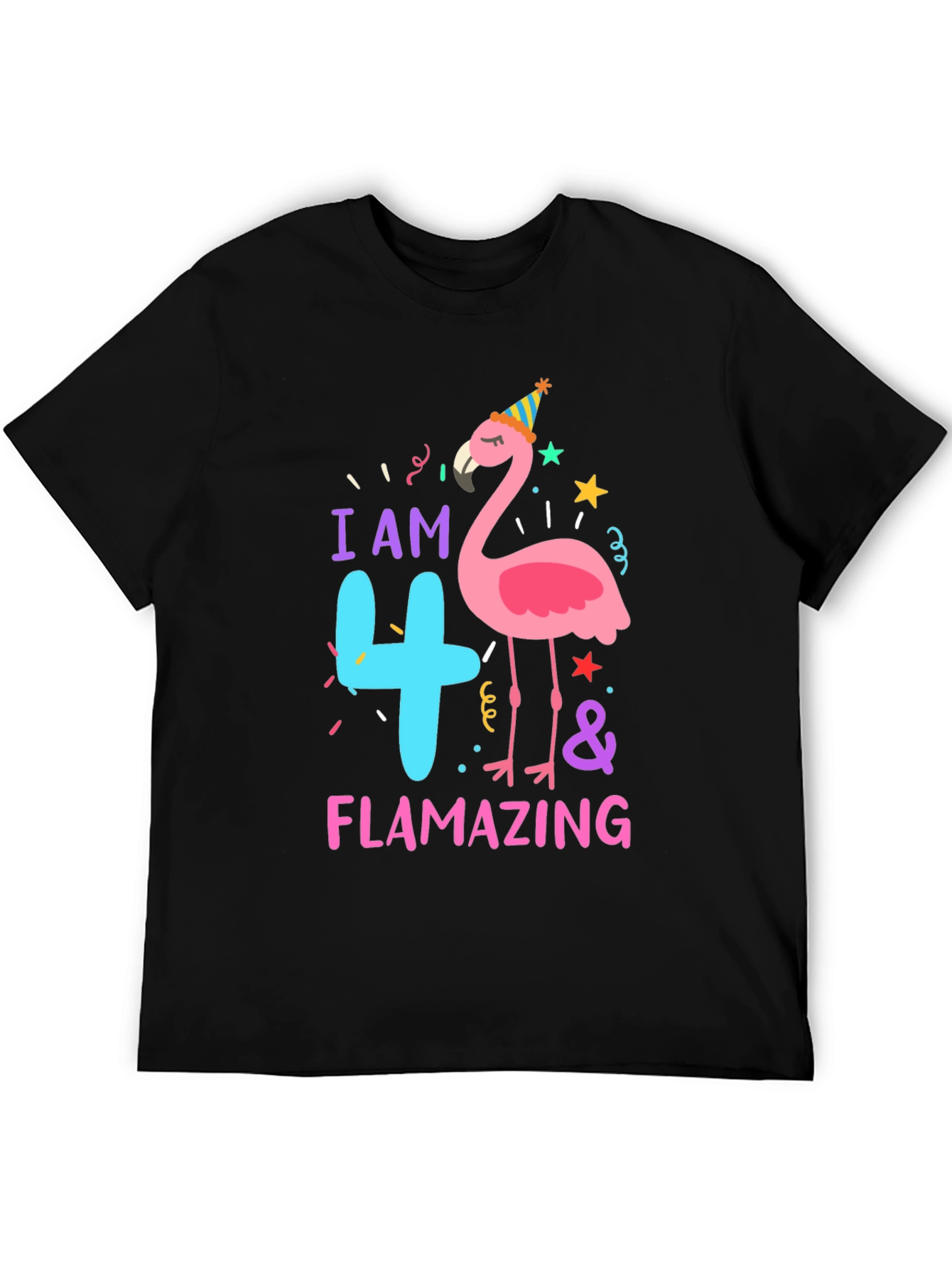Flamazing 4th Birthday Flamingo T-Shirt