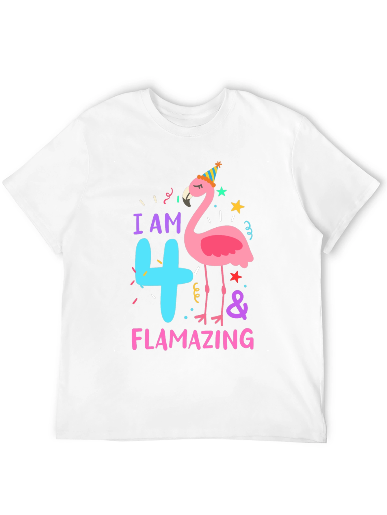 Flamazing 4th Birthday Flamingo T-Shirt