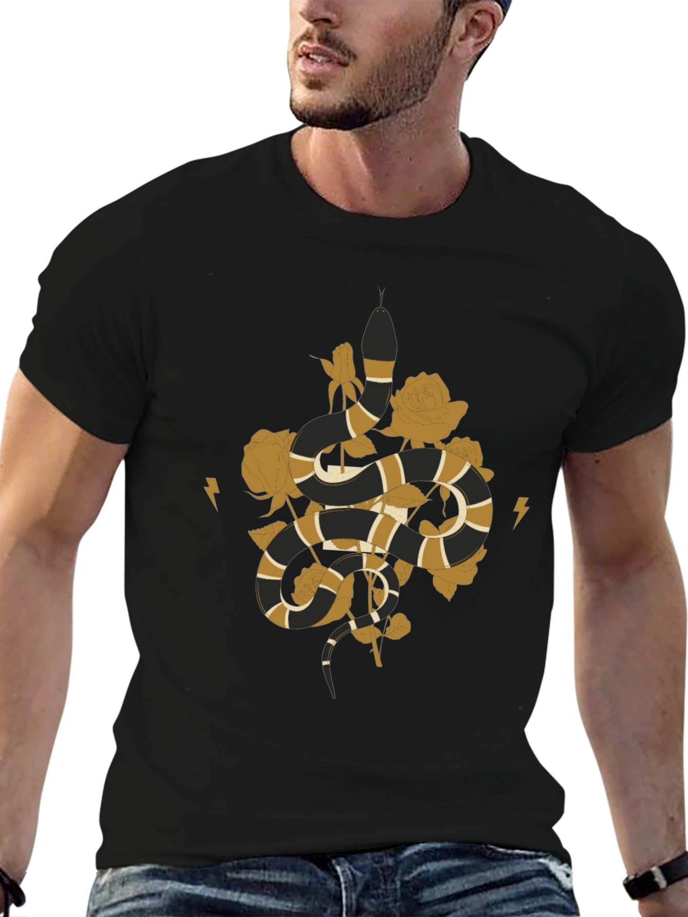 Snake & Roses Graphic Tee