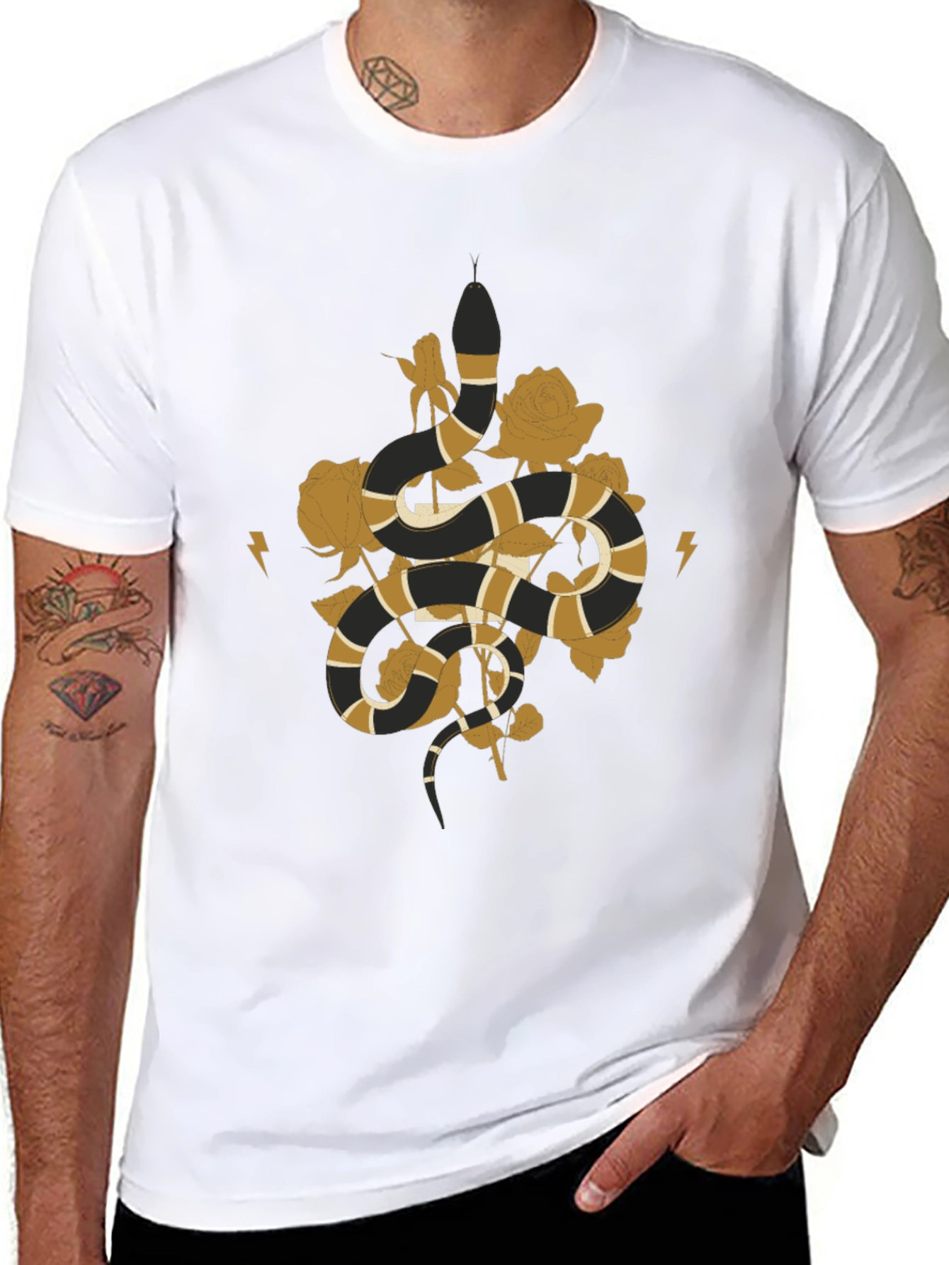 Snake & Roses Graphic Tee