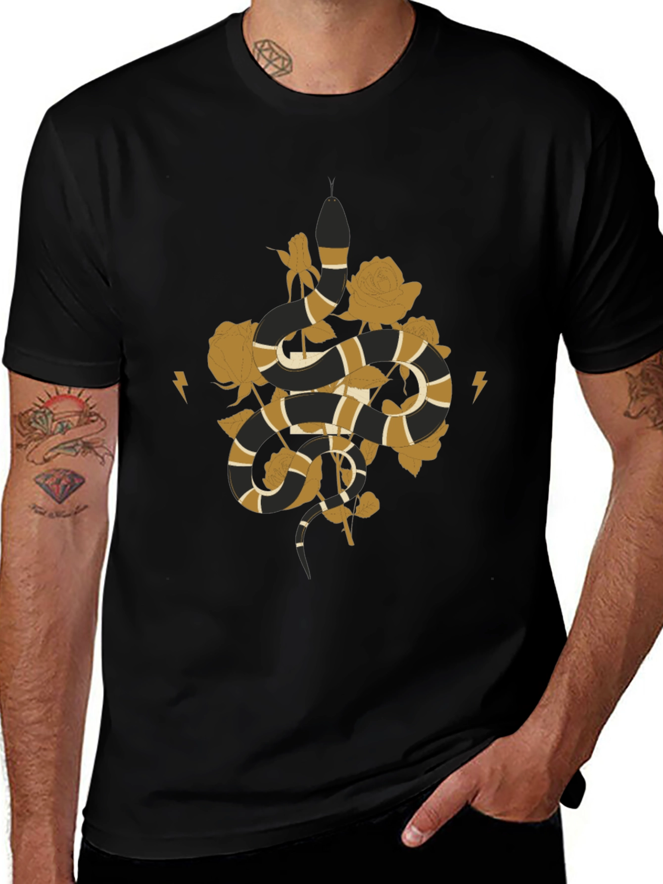Snake & Roses Graphic Tee