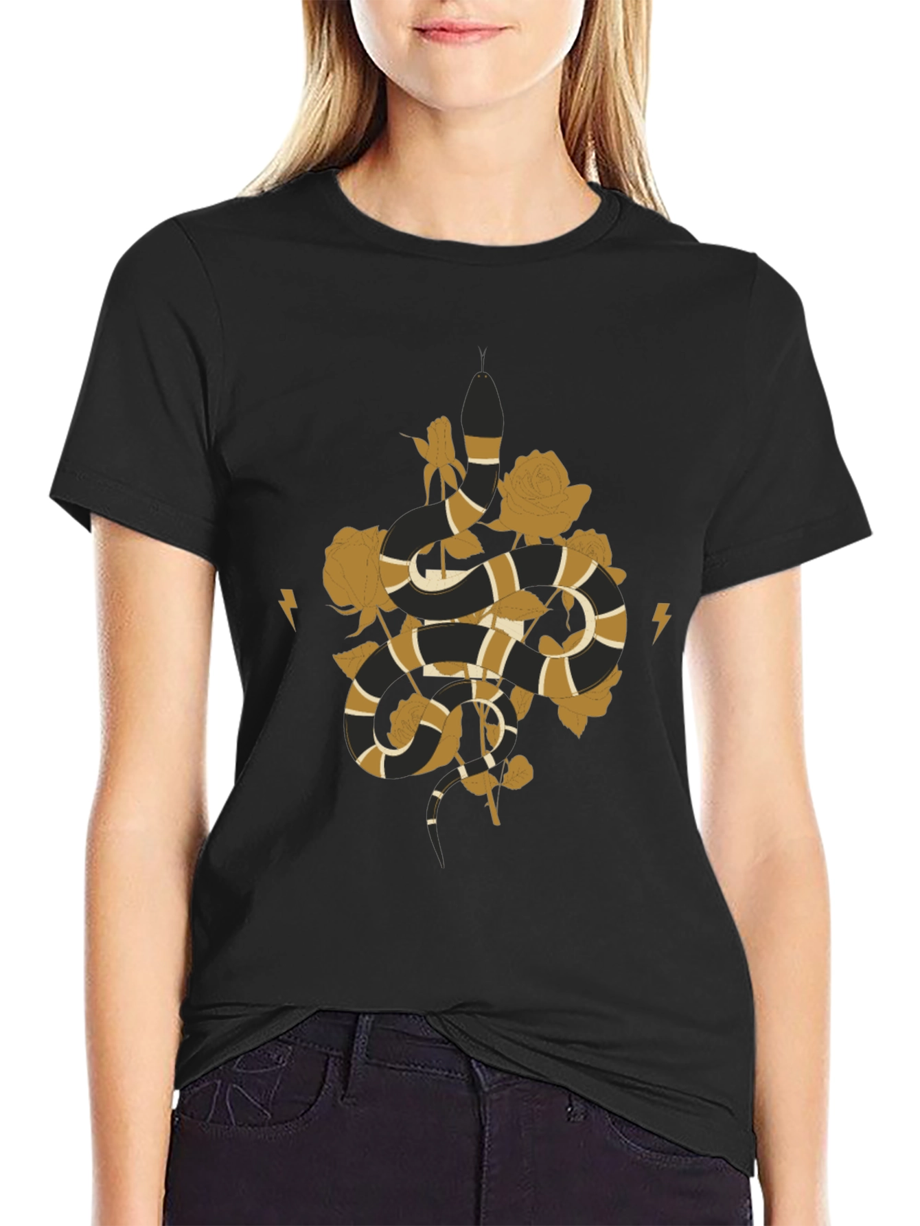 Snake & Roses Graphic Tee