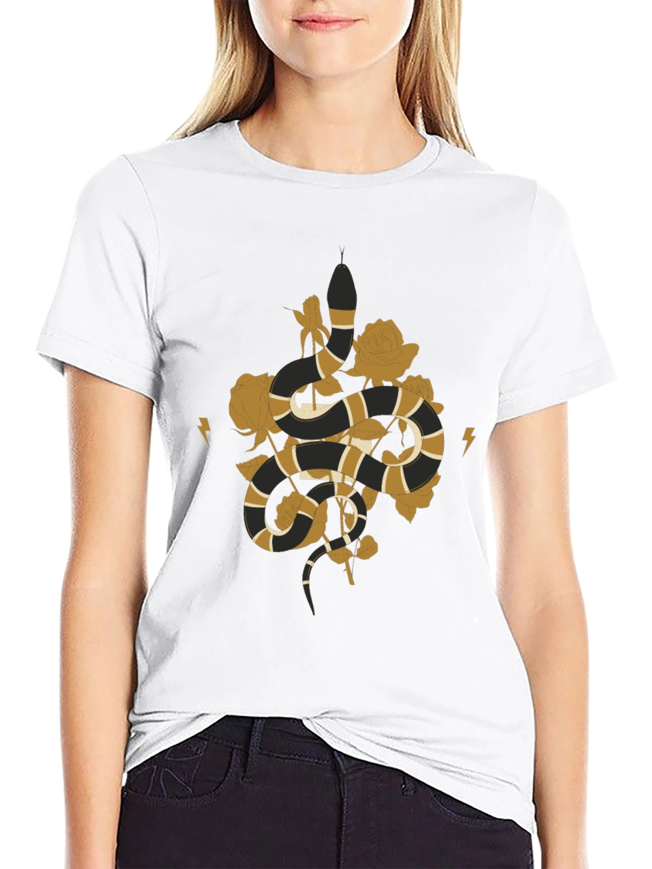Snake & Roses Graphic Tee
