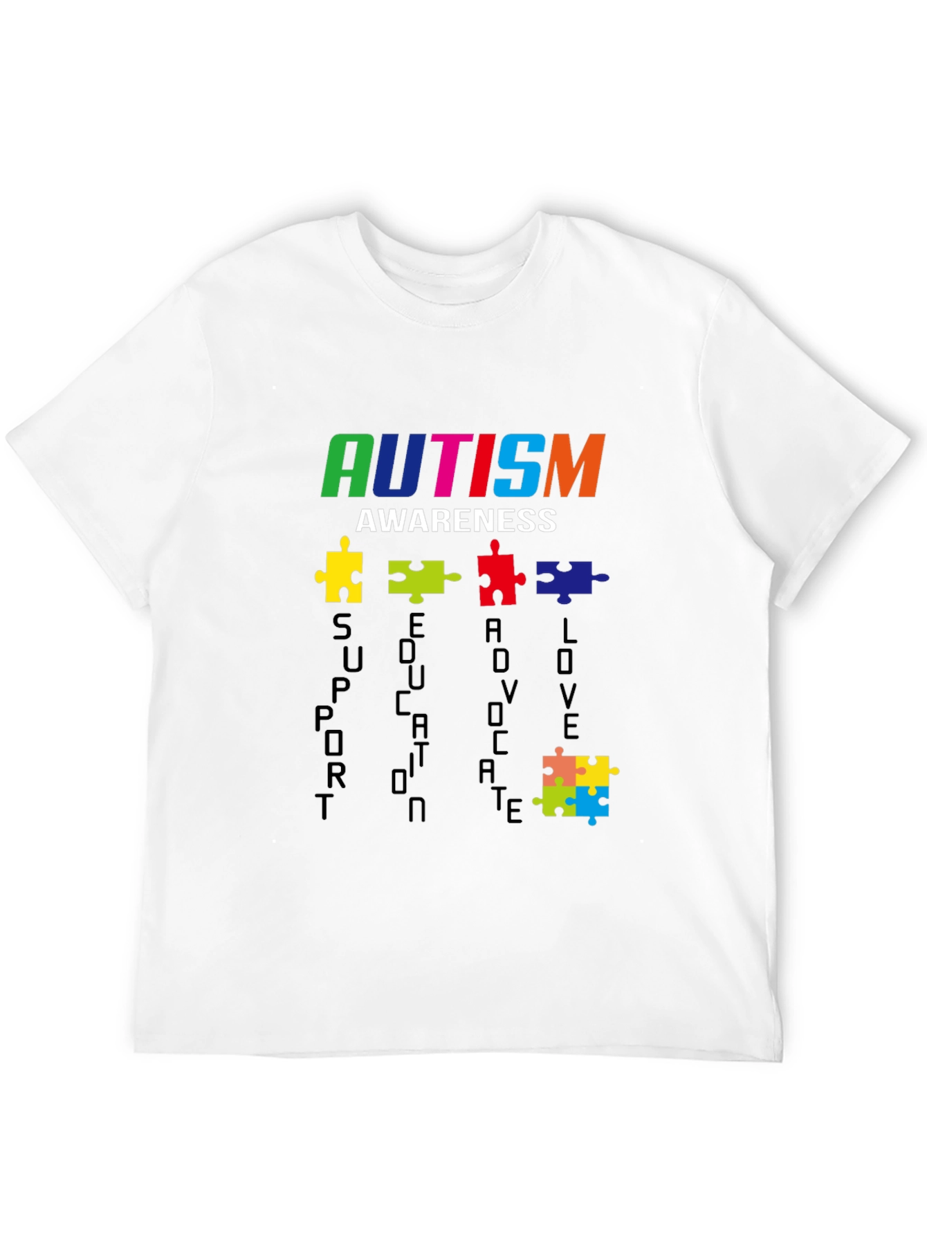Autism Awareness T-Shirt - Support Educate Love
