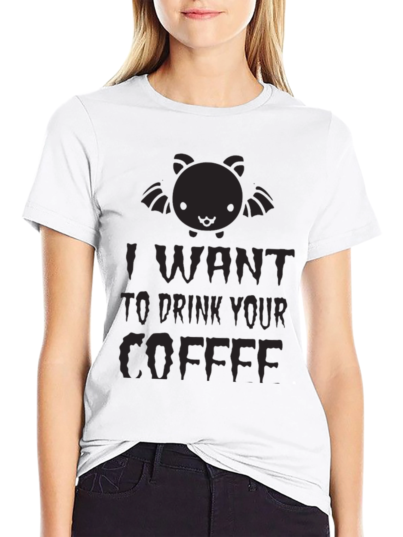 I Want to Drink Your Coffee Bat Graphic Tee