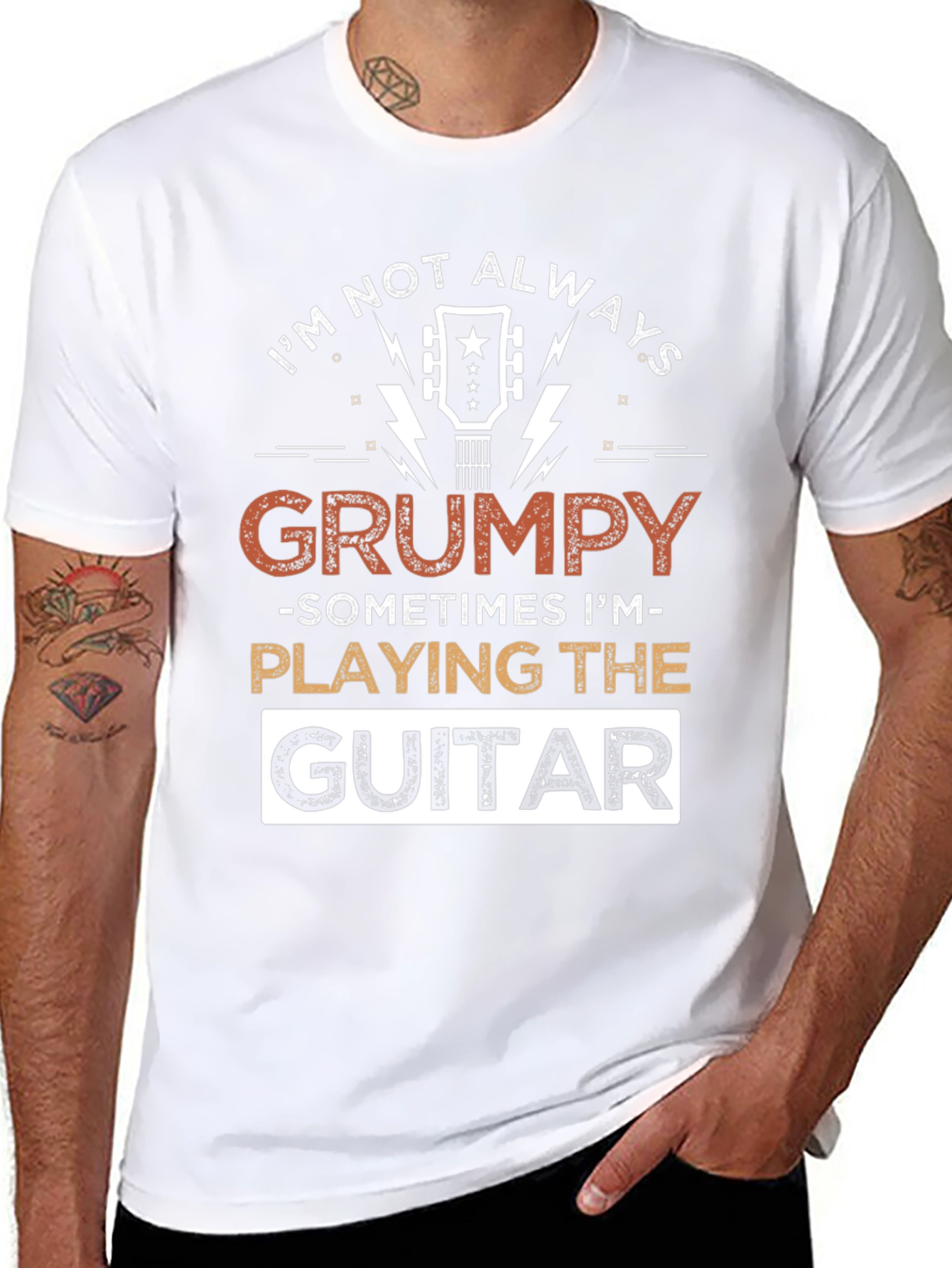 Grumpy Guitar Player T-Shirt - Music Lover Tee