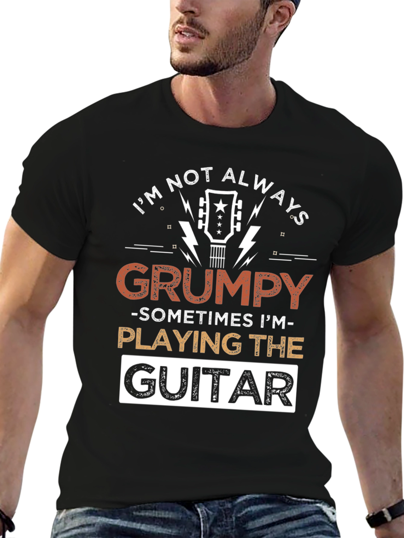 Grumpy Guitar Player T-Shirt - Music Lover Tee