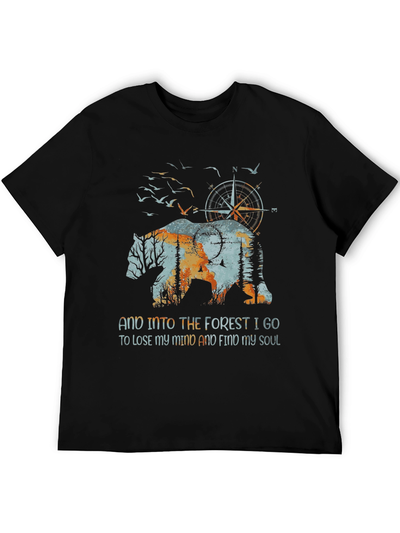 Nature Bear Graphic T-Shirt - Find Your Soul