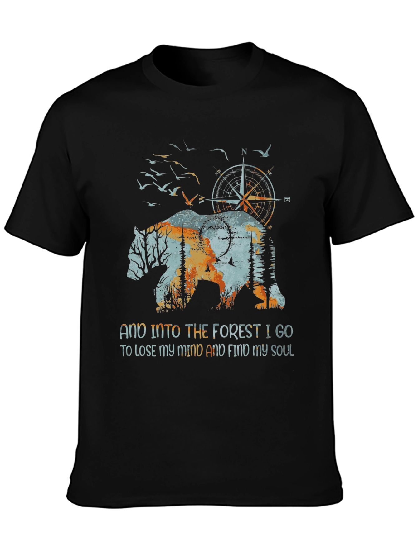 Nature Bear Graphic T-Shirt - Find Your Soul