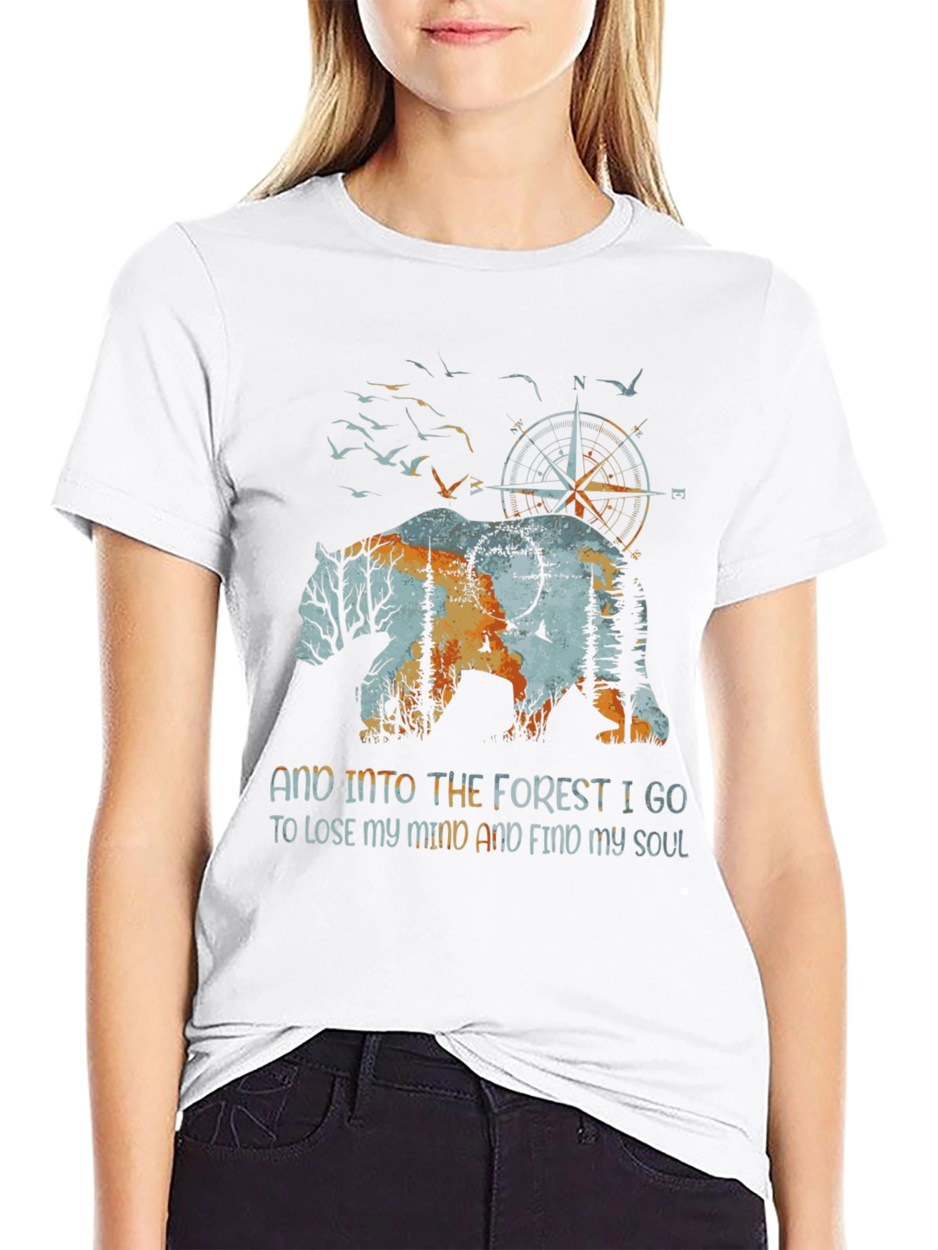 Nature Bear Graphic T-Shirt - Find Your Soul
