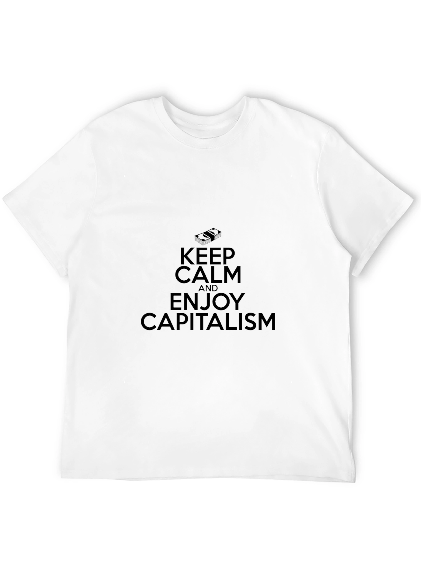 Keep Calm and Enjoy Capitalism Black T-Shirt
